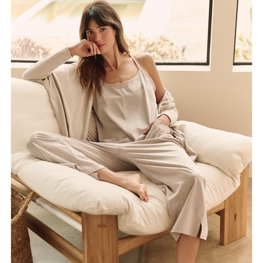 PACT Cool Stretch Lounge Jumpsuit Organic Cotton Women's Medium